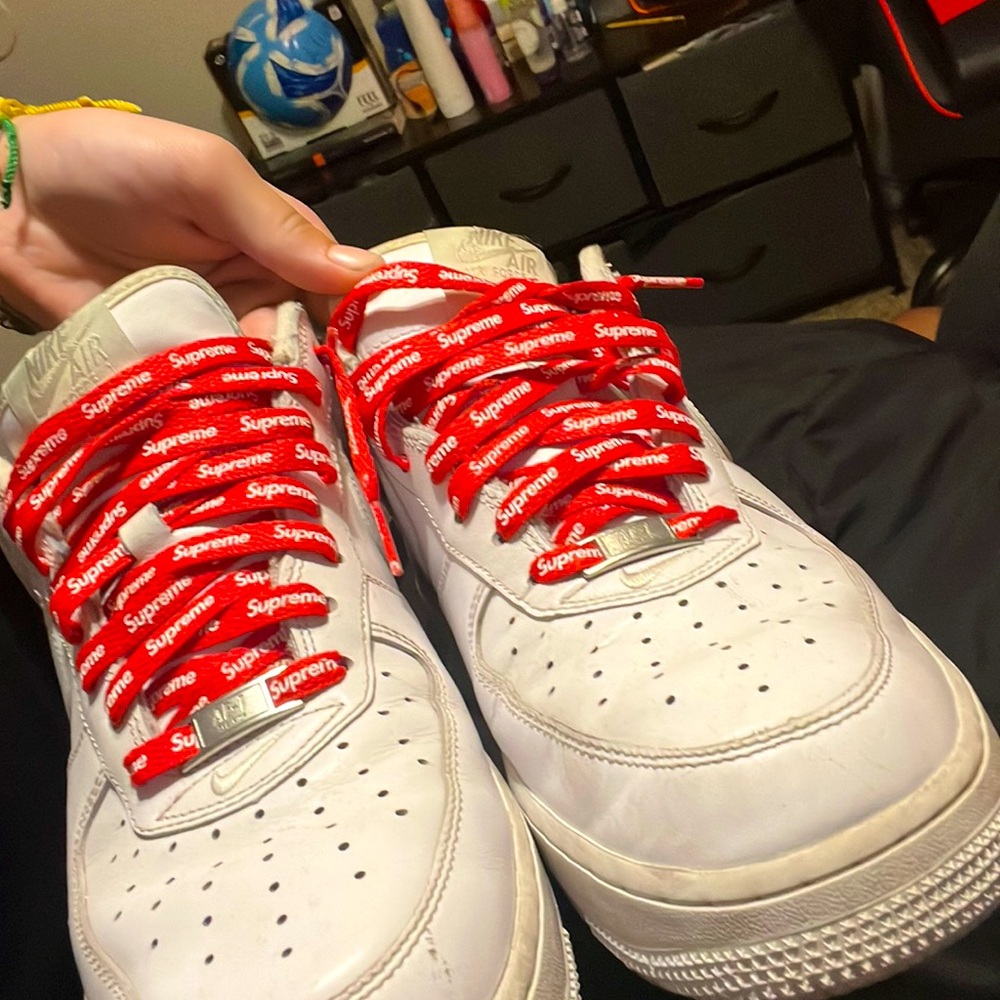 Used I don’t Whare them anymore I’m open for trading other shoes or electronics.